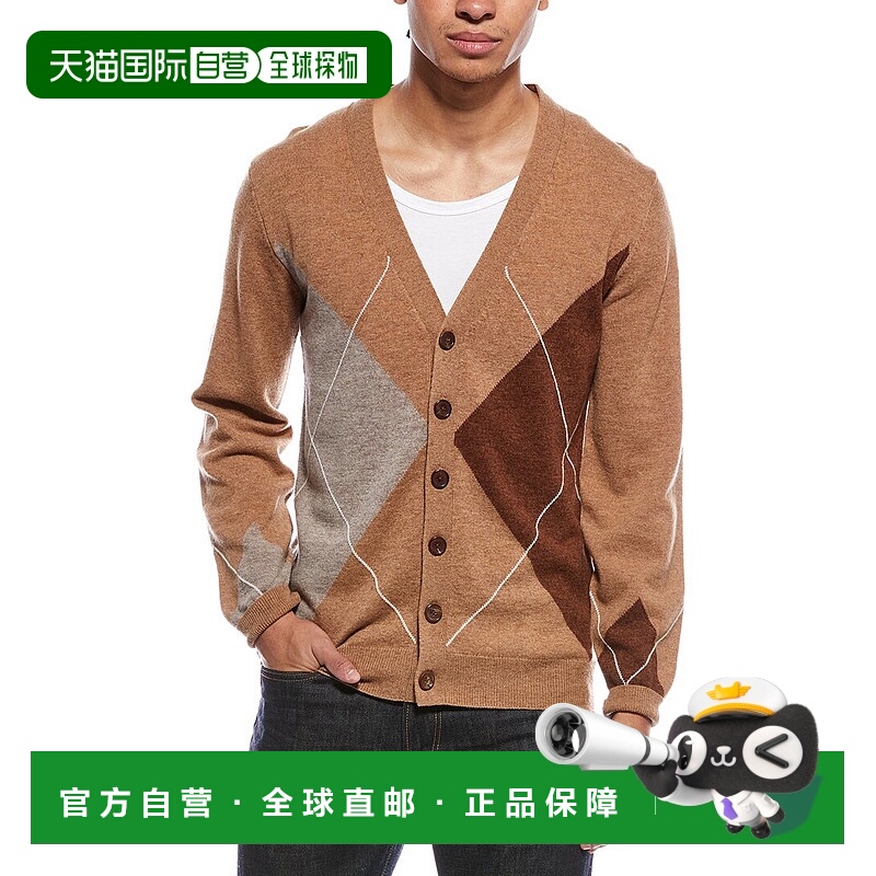 自营Brodie Cashmere Argyle Wool & Cashmere-Blend Cardigan -