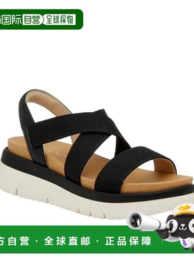 自营Kelly & Katie Pem Sandals Women's Black Round Toe Platfo