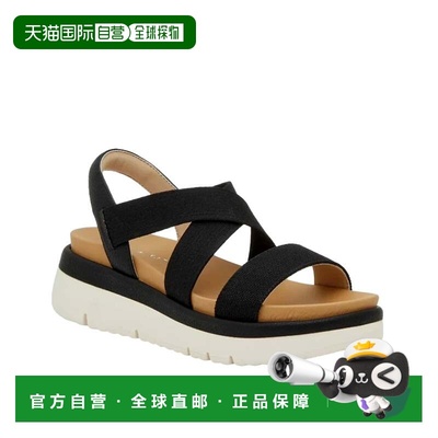自营Kelly & Katie Pem Sandals Women's Black Round Toe Platfo
