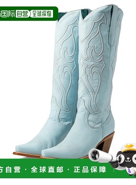 1h可退 【美国直邮】Corral Z5254 女士时装靴 淡蓝色刺绣高帮设