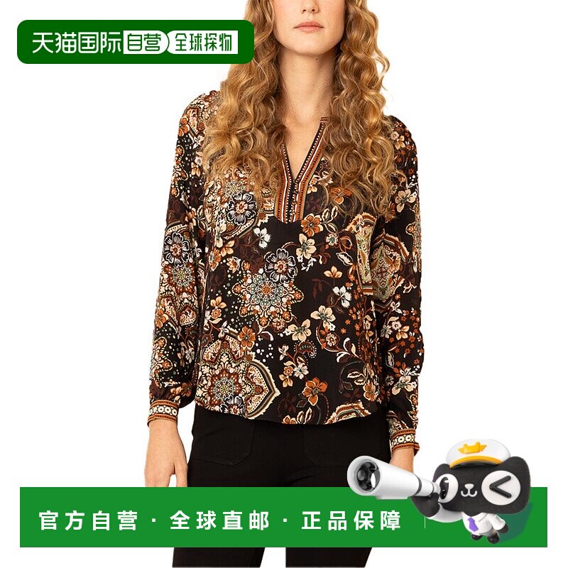 自营 Hale Bob Skye丝绸衬衫-黑色 美国奥莱直发