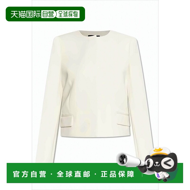 自营theoryCropped Minimalist Jacket With Concealed Fastening