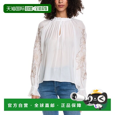自营Ramy Brook Sakura Long Sleeve Top - white 美国奥莱直发