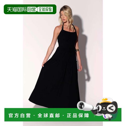 自营walter bakerTANSY连衣裙-黑色 美国奥莱直发吊带长裙