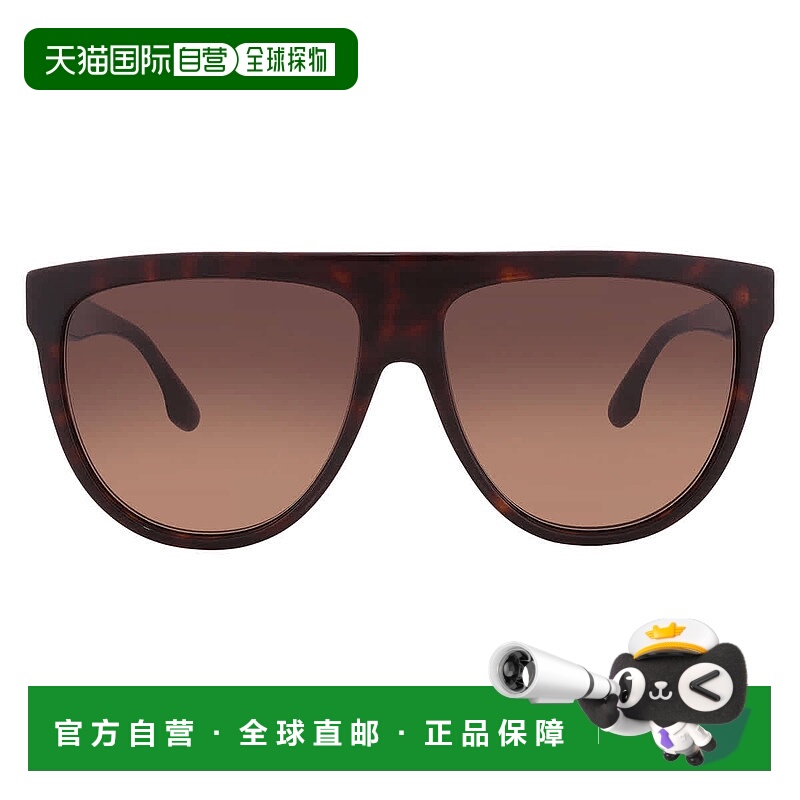 自营Victoria Beckham Brown Gradient Browline Ladies Sunglass