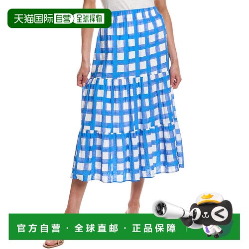 自营Design History Printed Midi Skirt - blue 美国奥莱直发