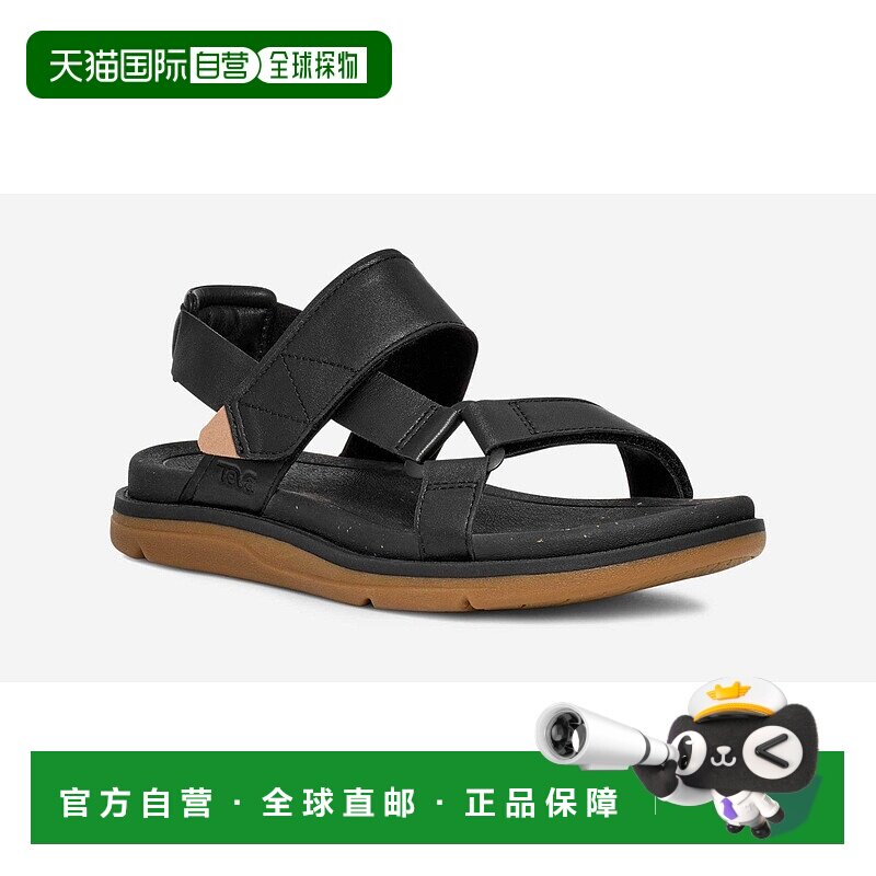 自营 Teva Madera 1152570-BLK女式黑色皮革露趾拖鞋VER044-黑色