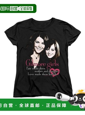 自营 gildanGilmore Girls Title 短袖女式 T 恤/T 恤 - 黑色 美