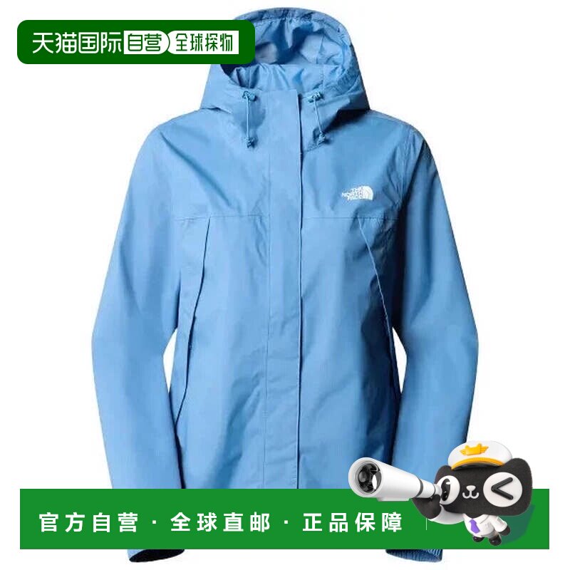 自营The North Face Antora雨衣女式靛蓝石材防水连帽KFC253-蓝色