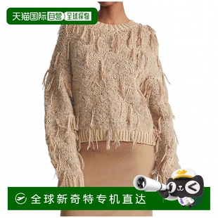 自营 美国奥莱直发 lafayette 148沙丘多沙丘手工编织流苏毛衣