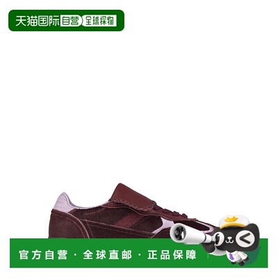 自营alohas柔软的勃艮第皮革运动鞋，独特的闭合方式-勃艮第 美国