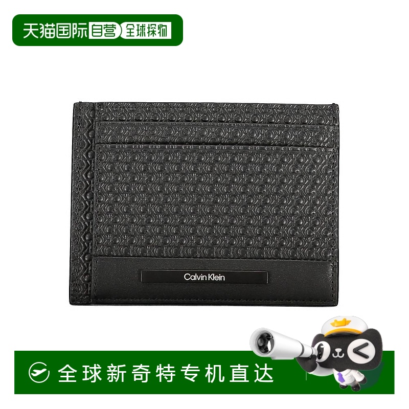 自营 calvin klein凯文克莱皮革男式钱包-黑色 【美国奥莱】直发