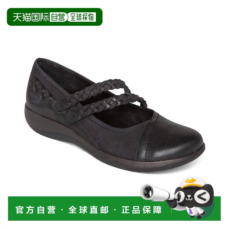 自营aetrex女人的安妮玛丽简宽在黑色-黑色 美国奥莱直发