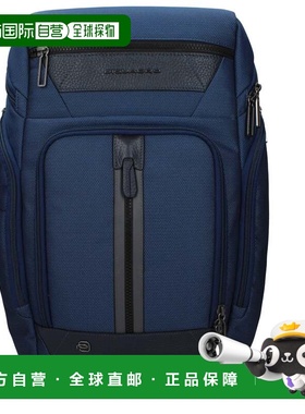 自营Piquadro Fabric Men's Backpack - blue 美国奥莱直发