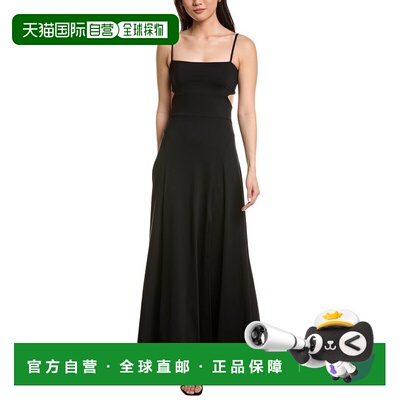 自营susana monaco Carryover Cut Out Open String Dress - blac