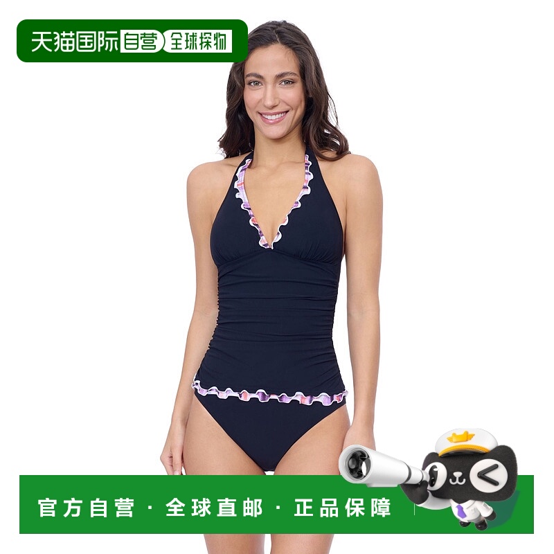自营profile by gottexRiga Tricolore Solid Halter Tankini - b