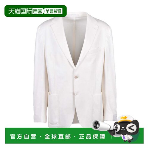 自营eleventyWhite Linen Cotton Blazer - white 美国奥莱直发