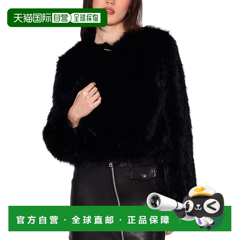 自营Walter Baker Brielle Jacket - black faux fur 美国奥莱直