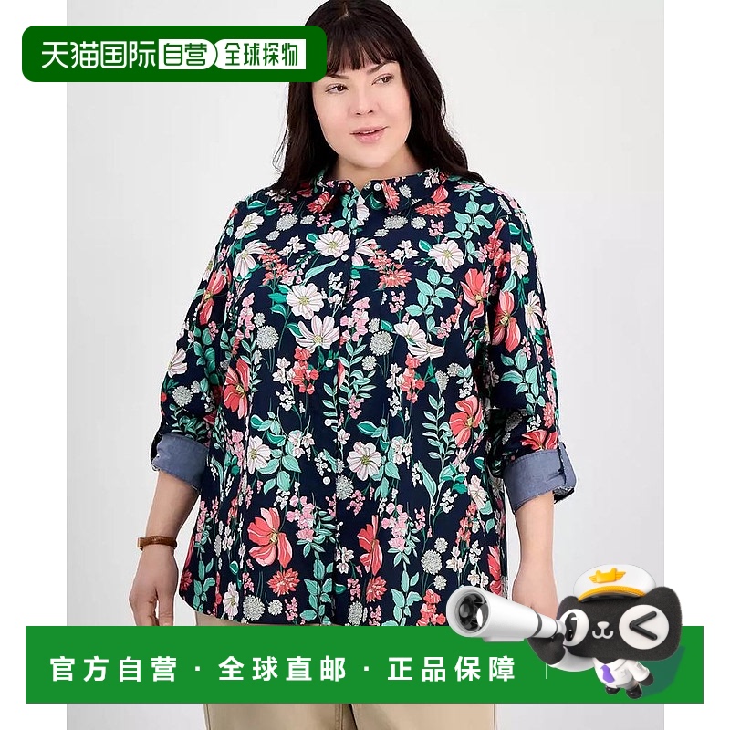 1h可退 【美国直邮】tommy hilfiger 女士 衬衫新款长袖