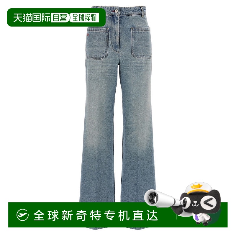 自营 victoria beckham“Alina”牛仔裤-蓝色 【美国奥莱】直发