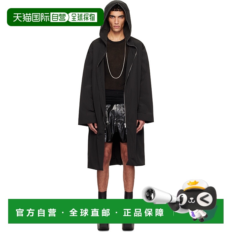 香港直邮潮奢 rick owens 瑞克 欧文斯 男士 黑色 Hollywood Hood