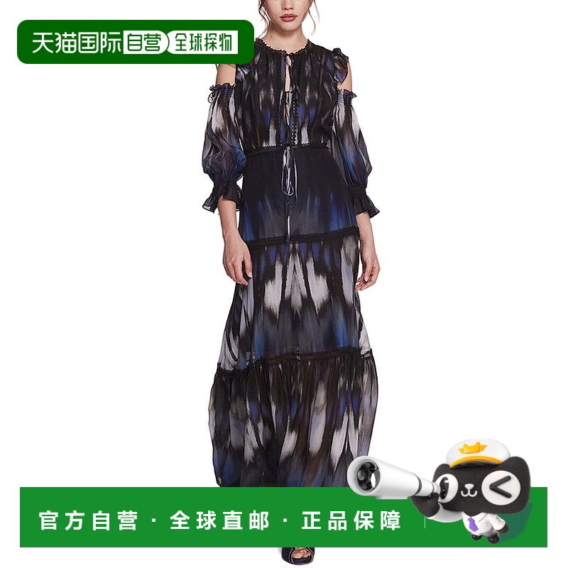 自营 Marchesa Notte真丝混纺长裙-蓝色 美国奥莱直发