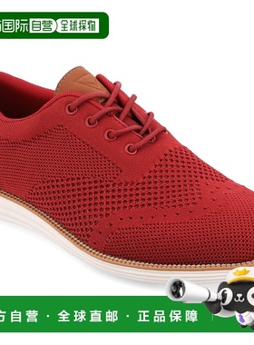 自营 Vance Co. 男士 Ezra 宽幅针织正装鞋 - 红色 美国奥莱直发