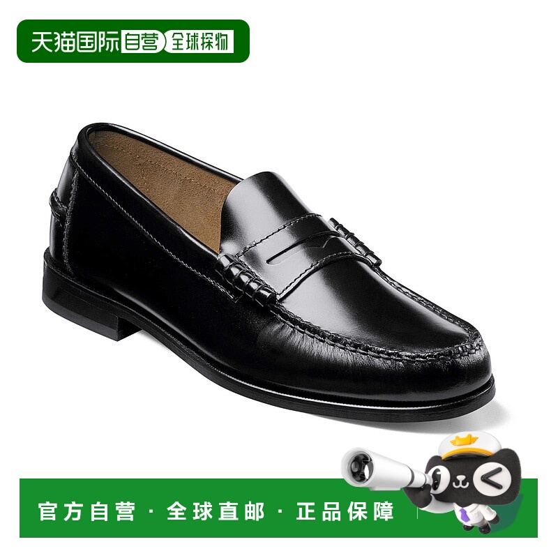自营Florsheim Berkley 17058-01 Penny Loafers Black Moc Toe S