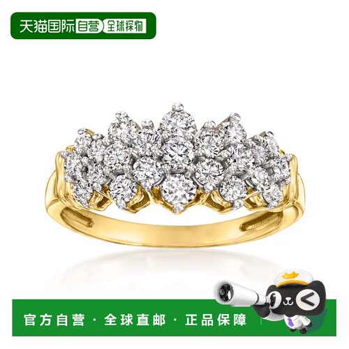 自营Ross-Simons Lab-Grown Diamond Cluster Ring in 18kt Gold