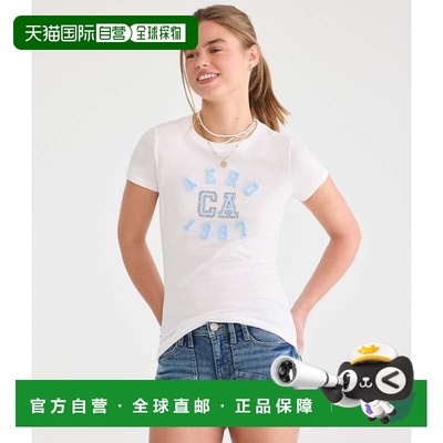 自营Aeropostale Ca 1987 Applique Graphic Tee - bleach 美国奥