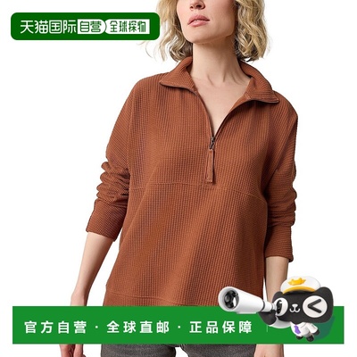 自营Lilla P Dolman Half Zip Pullover - brown 美国奥莱直发