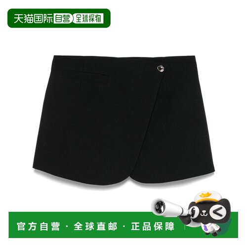 自营coperniMini Skirt with Off-Centre Fastening - black 美国