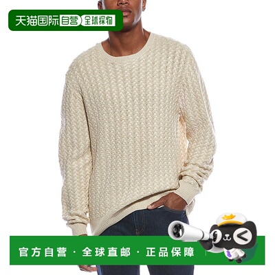 自营WEATHERPROOF VINTAGE Braided Crewneck Sweater - white 美