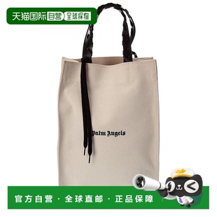 Canvas Leather 自营Palm white Logo Tote 美国奥莱 Angels