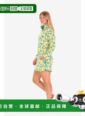 自营duffield lane柠檬水黄色的活跃埃弗雷特四分之一拉链 美国奥