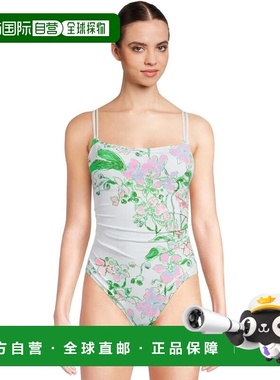 自营Women's Lilly Pulitzer Napili Swimsuits White Floral Ruc