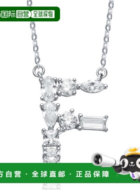 自营geneviveSterling Silver White Gold Plated with Clear Cub