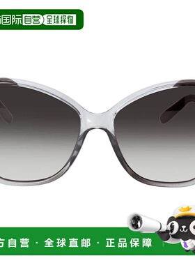 自营Salvatore Ferragamo Grey Gradient Butterfly Ladies Sungl