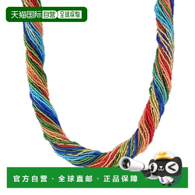 自营Ross-Simons 意大利多色 Murano 玻璃珠 Torsade 项链配 18