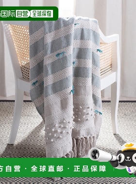 自营 Safavieh Billi 毛毯 - 米色 / 青色 美国奥莱直发