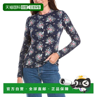 自营brooks brothers布鲁克斯兄弟印花T恤-蓝色 美国奥莱直发女装