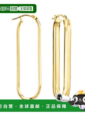 自营 Ross-Simons 意大利 14kt 黄金回形针环形耳环 - 黄色 美国
