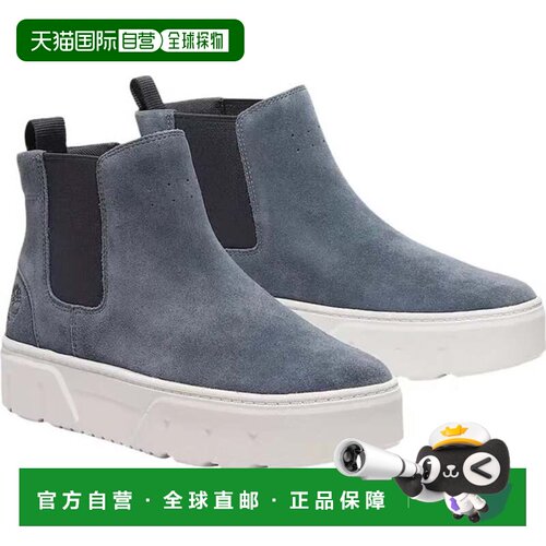 自营Timberland Laurel Court Mid TB0A41VJ运动鞋女式蓝色绒面革