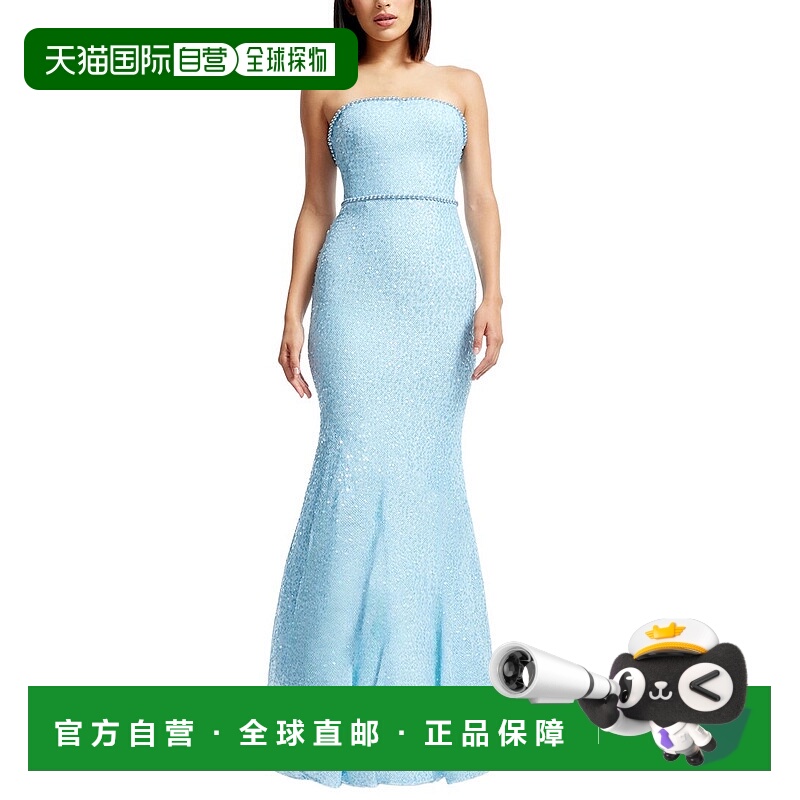 自营Dress The Population Arielle Mermaid Gown - blue 美国奥