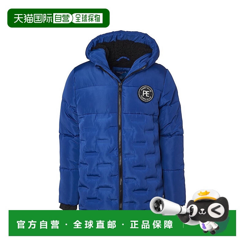 自营Perry Ellis Logo Quilt Puffer Jacket - blue 美国奥莱直发