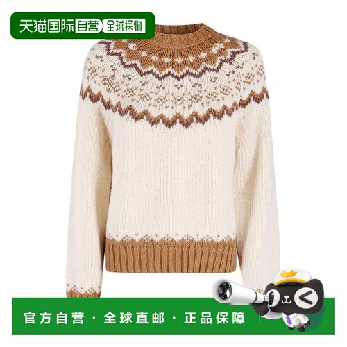 自营mc2 saint barthNordic-Inspired Knit Sweater - white 美国