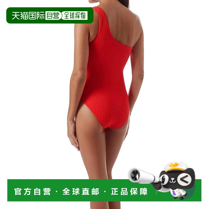 自营 melissa odabash巴勒莫红色罗纹罗纹泳衣 - 红色罗纹 美国奥
