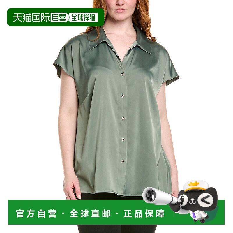 自营 Anne Klein Plus女式衬衫-绿色 美国奥莱直发
