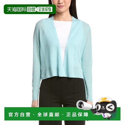 自营EILEEN FISHER Linen-Blend Cardigan - blue 美国奥莱直发