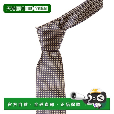 自营Canali Yellow Squares Silk Tie - yellow 美国奥莱直发